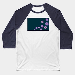 purple abstract flower Baseball T-Shirt